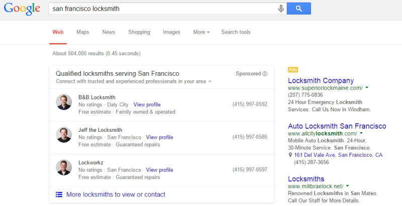 Google local services paid ads