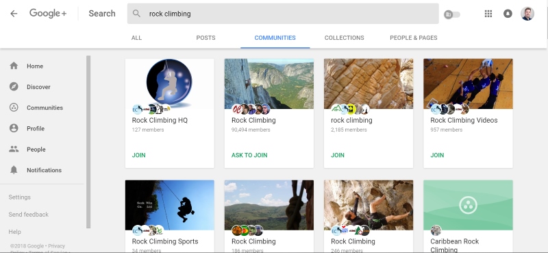 Google Plus Communities