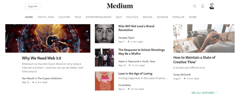 Medium for content marketing ideas