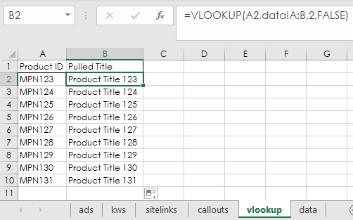 VLookUp