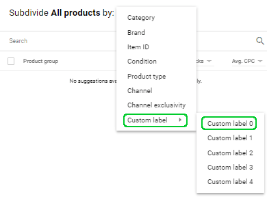 custom label subdivision 