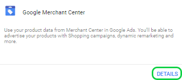 Google Merchant Center Details