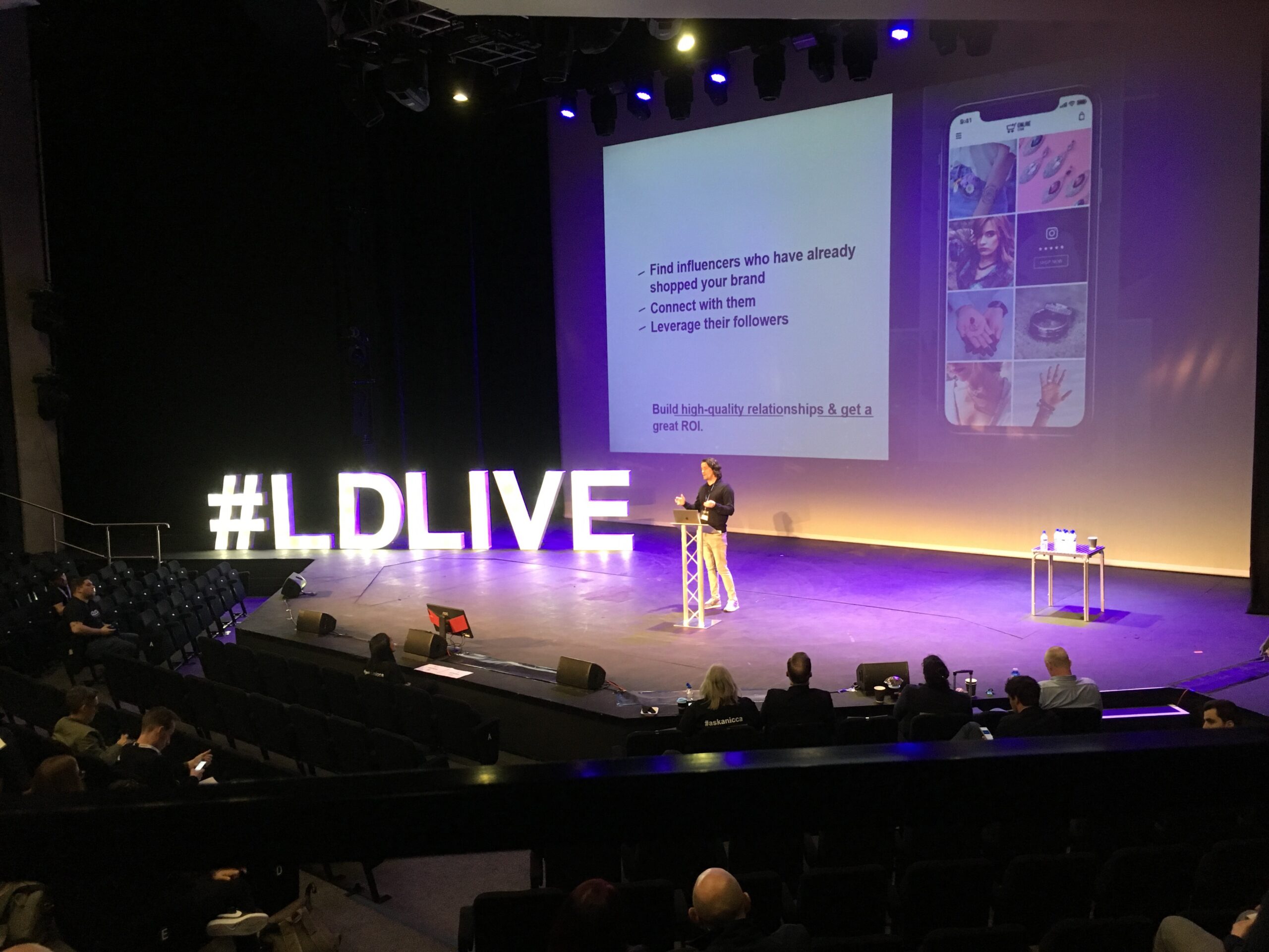 Callum McKeefery of Reviews.io on stage