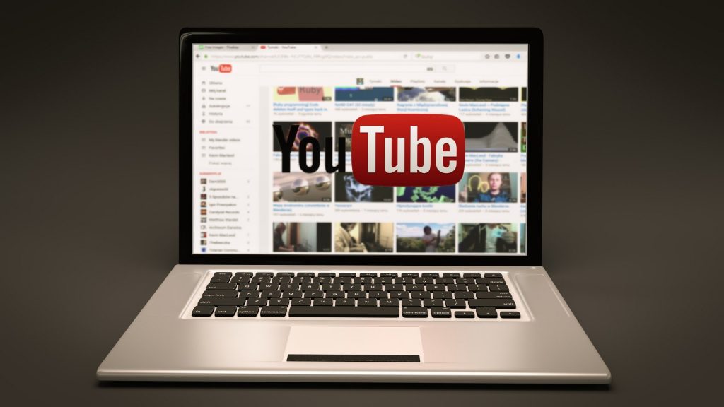 YouTube shown on laptop