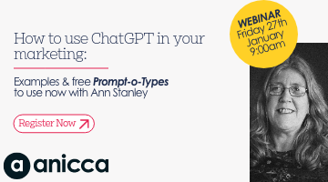 How to use ChatGPT in your marketing – examples & free “PROMPTS” & TEMPLATES” to use now (Friday 27th Jan – 9:00am -10:00am)