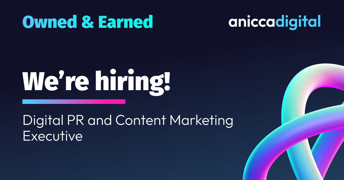 New Role: Digital PR & Content Marketing Executive