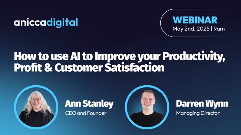 How to use AI to Improve your Productivity, Profit & Customer Satisfaction (Friday 2nd May 09:00 – 10:00AM)