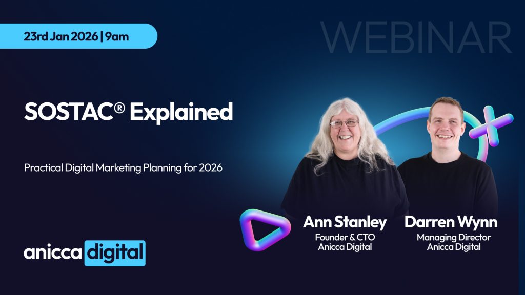 SOSTAC webinar at Anicca Digital