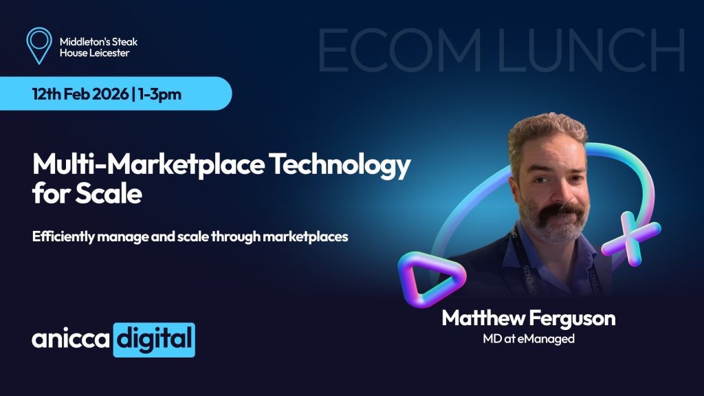 In-person VIP Leicester Ecommerce Lunch (Efficiently Expand and Scale on Marketplaces) – 12th Feb 26 (1-3pm), Middletons, Leicester (Copy)