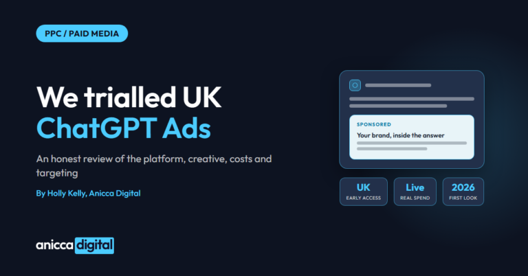 We trialled UK ChatGPT ads - Anicca Digital review by Holly Kelly