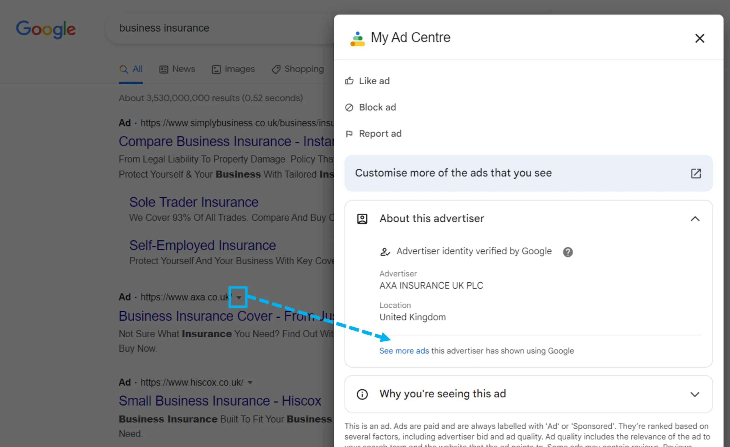 Google My Ad Centre