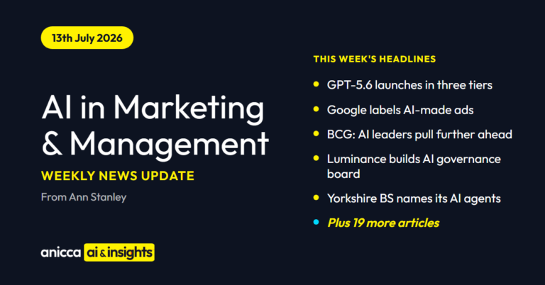 This Week in AI in Marketing & Management (13th Jul 26)