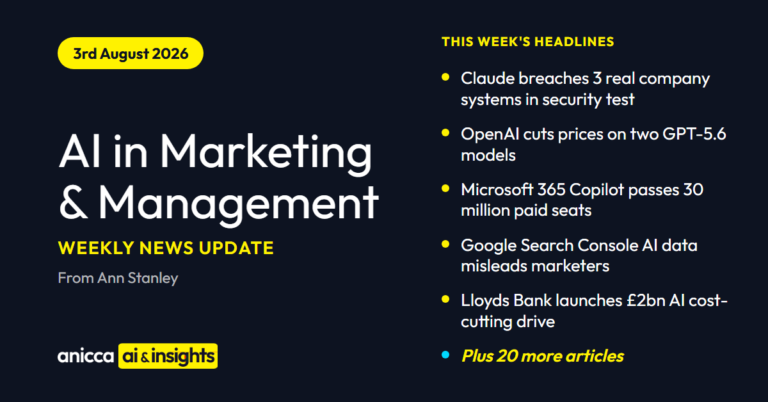 This Week in AI in Marketing & Management (3rd Aug 26)