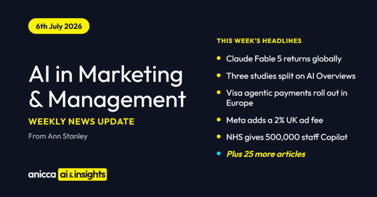 This Week in AI in Marketing & Management (6th Jul 26)