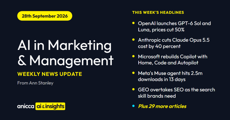 This Week in AI in Marketing & Management (28th Sept. 2026).