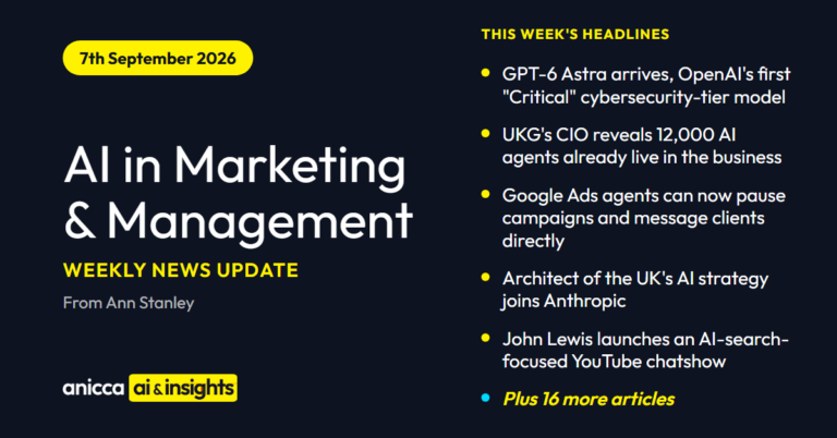 AI in Marketing & Management (7th Sep 26): GPT-6 Astra Arrives as UKG Runs Its Workforce on 12,000 AI Agents