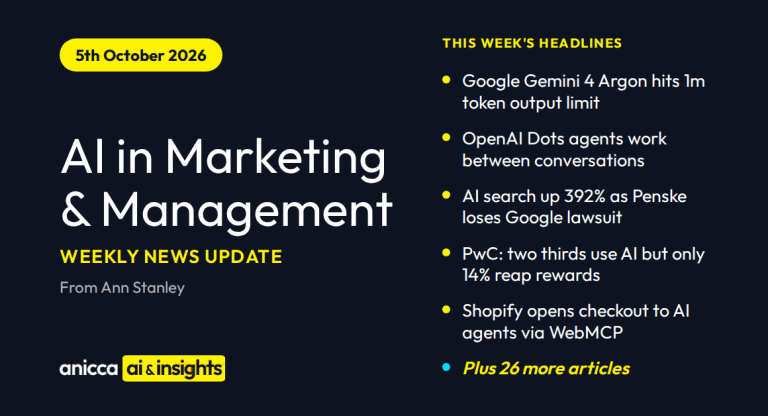 This Week in AI in Marketing & Management (5th Oct 26)